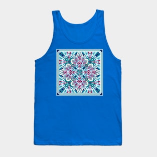 Modern Blue Quilt Tank Top